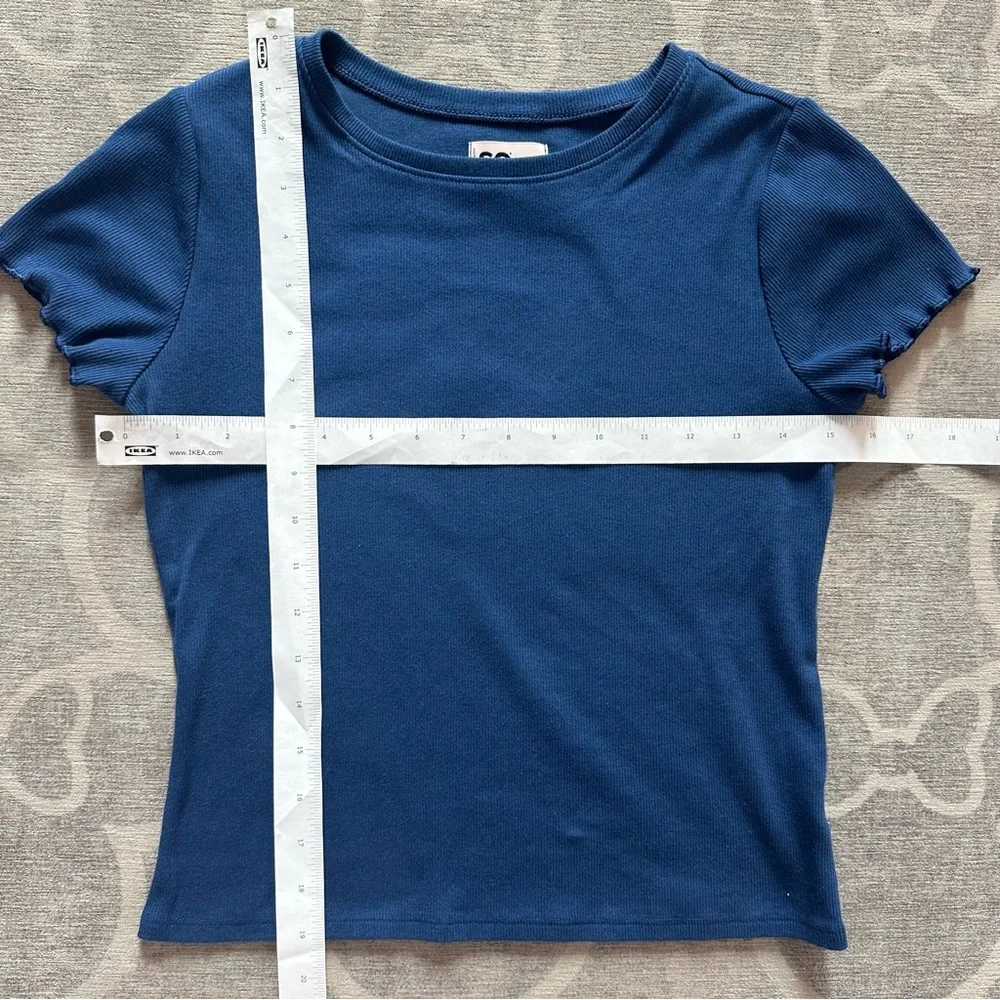 SO Blue Plaid Dress wi Navy Tee set